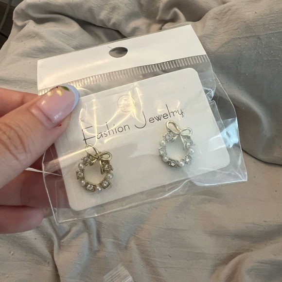 Jewelry - Christmas Gold and Silver Hoop Earrings